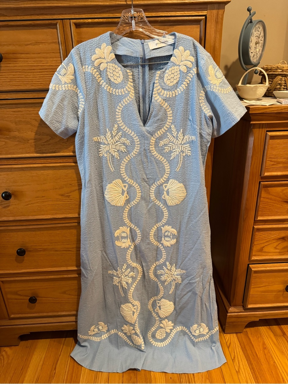 Tuckernuck Geniemode Seersucker Maxi Dress NWOT Size Small